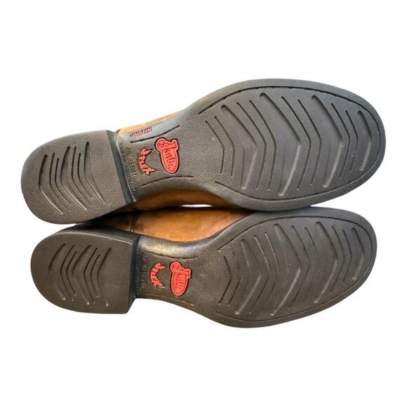 Justin Jeb 10" Roper Cowboy Boot Flex Sole Men size 10 D - Picture 9 of 9